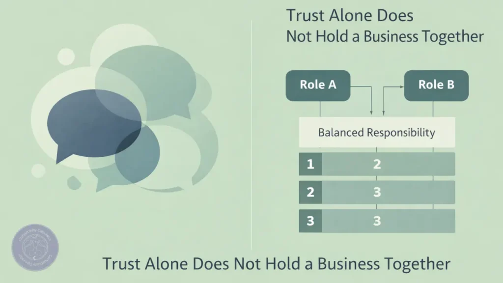 Balanced responsibility in astrlogy for doing business together