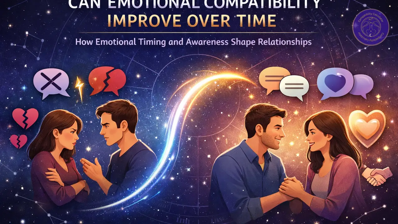 Emotional compatibility growth over time shaped by repair, vulnerability, emotional pace, and steady behavioral change.