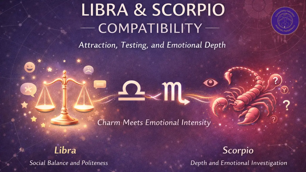 Libra and Scorpio drawn together through grace, emotional depth, and a slow search for trust.