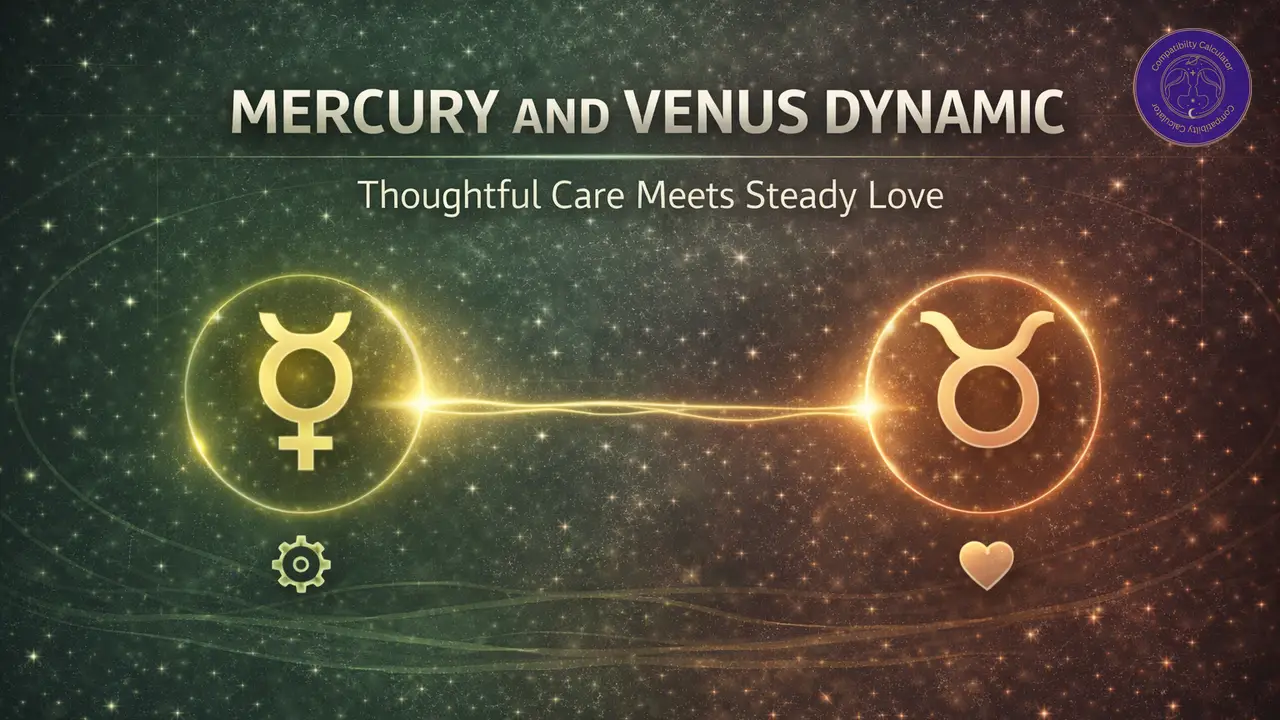 Virgo and Taurus influenced by Mercury and Venus through practical thought, care, routine, and grounded affection.