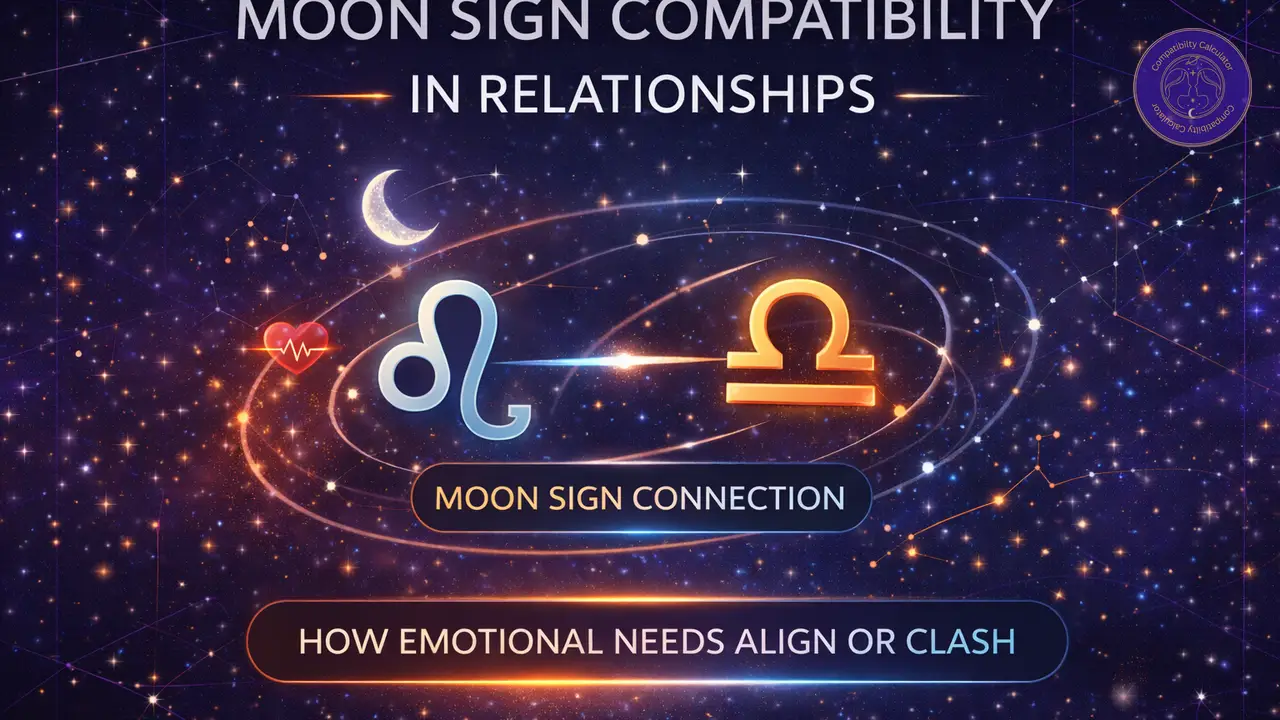 Moon sign compatibility in relationships shaped by comfort needs, sensitivity, reassurance, and emotional atmosphere.