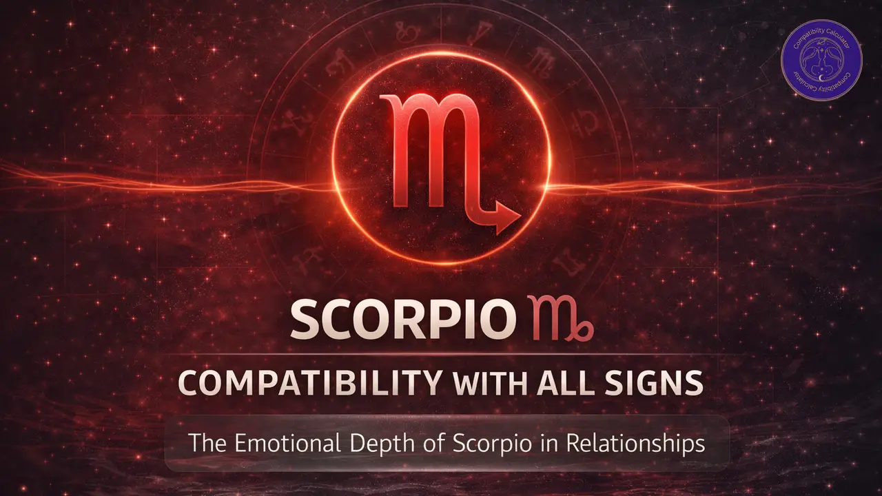 Scorpio compatibility with all zodiac signs shaped by emotional intensity, loyalty, trust, and deep relational instincts.